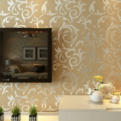 Luxury Grey Silver Leaf 3D Steroscopic Wallpaper for Walls Roll Gold Wall Paper living room background Wallpapers