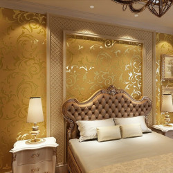 Luxury Grey Silver Leaf 3D Steroscopic Wallpaper for Walls Roll Gold Wall Paper living room background Wallpapers - 2